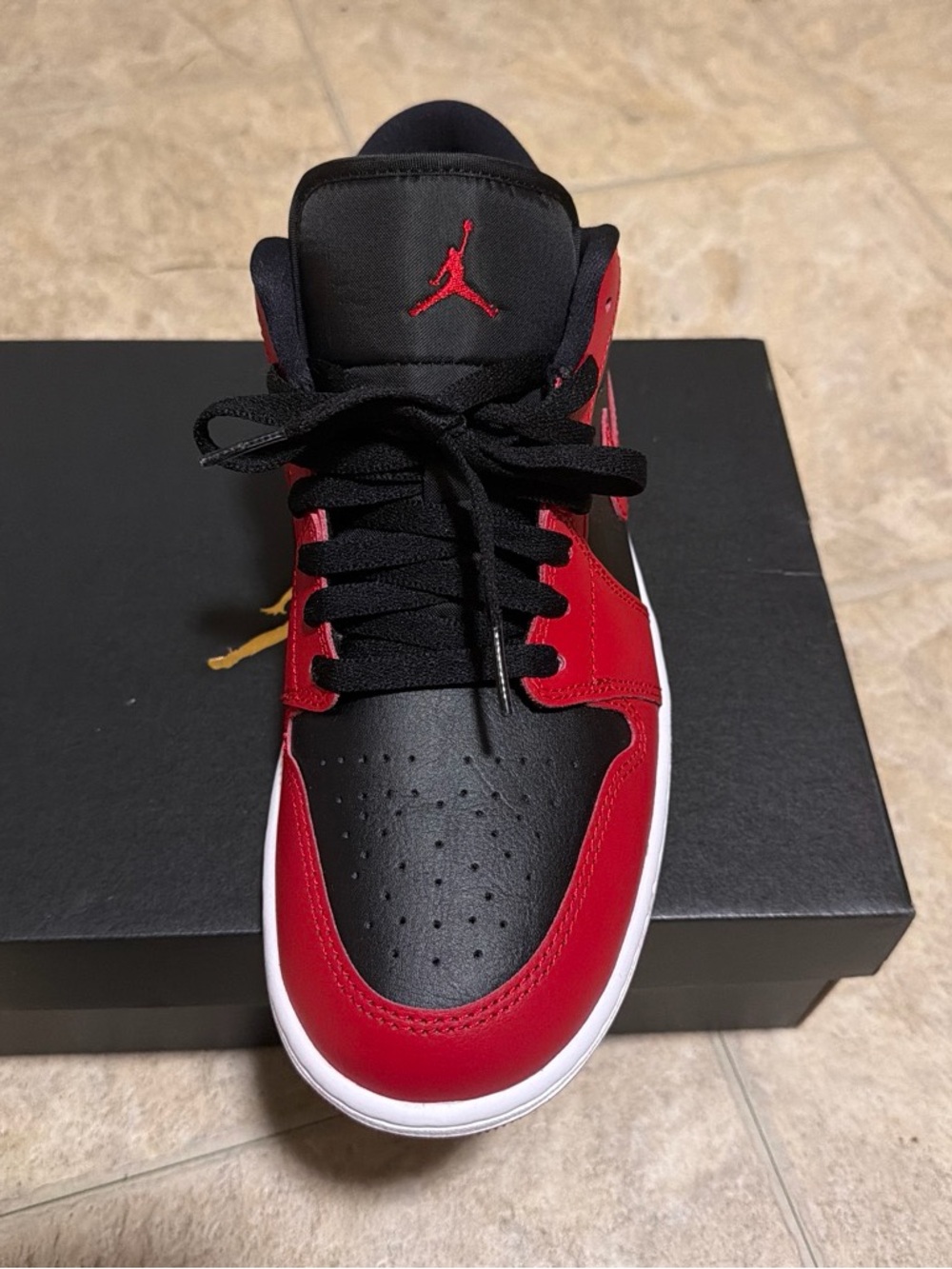 Nike Air Jordan Low Top Sneakers - Red and Black reverse bread